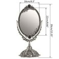 thumbnail image 5 of Metal Tabletop Antique Makeup Mirror Swivel Double Sided Oval Cosmetic Mirror, 5 of 11