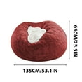 thumbnail image 2 of Steadline Velvet Bean Bag Chair Cover With Zipper Closure - Large Round Slipcover For Floor Seating And Lounging Washable Fabric With Durable Stitching For Long Term Use 53.15x25.59 Inches, 2 of 3