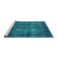 thumbnail image 2 of Ahgly Company Machine Washable Indoor Rectangle Persian Turquoise Blue Bohemian Area Rugs, 2' x 5', 2 of 4
