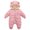 Pink, variant on Dezsed 0-24Months Newborn Baby Winter Rompers Long Sleeve Baby Girls Boys Clothes Warm Cute Ears Overall Rompers Hooded Jumpsuit With Zipper