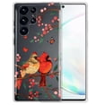 thumbnail image 1 of WIRESTER Transparent Soft Gel TPU Clear Case Slim Protective Cover for Samsung Galaxy S22 Ultra 6.8" 2022, Red Cardinal Lovebird, 1 of 3