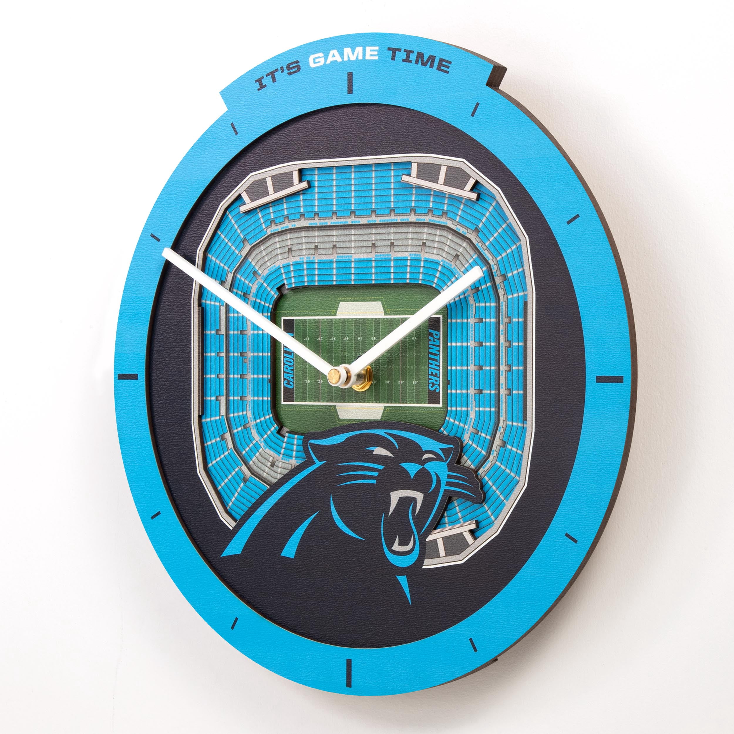 YouTheFan NFL Carolina Panthers Stadiumview 3D Wall Clock