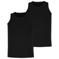 thumbnail image 1 of PUMA Camisetas sin mangas para hombre, pack de 2 - Camiseta sin mangas 2P, camiseta interior, cuello redondo, corte regular Negro XXL (XX-Large), 1 of 7
