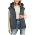 thumbnail image 4 of larppty Puffer Vest Women Sleeveless Zip Up Quilted Jackets with Pockets Fall Comfy Coats Winter Warm Lightweight Outerwear (Black, XL), 4 of 6