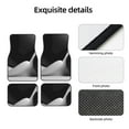 thumbnail image 4 of Zufioo Black White Fluid Sculpture Print Car Floor Mats Four-piece Set, Car Interior Accessories - Corrosion-resistant, Non-Slip, Suitable for Cars, Trucks, Vans, 4 of 7
