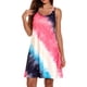 thumbnail image 2 of Vestido de mujer con 2 tirantes para el hombro, ropa sin mangas, vestido sexy estampado, rojo, XXL seitruly AP002056-05, 2 of 6