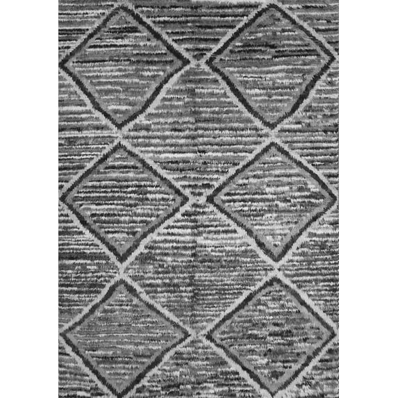 Ahgly Company Indoor Rectangle Abstract Gray Contemporary Area Rugs, 7' x 10'