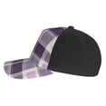 thumbnail image 3 of Curved Design Along The Top Of The Baseball Cap Reinforced Adjustable Breasted Four Seasons Available Lavenderblush Buffalo Plaid Check Tartan Scotland_1, 3 of 8