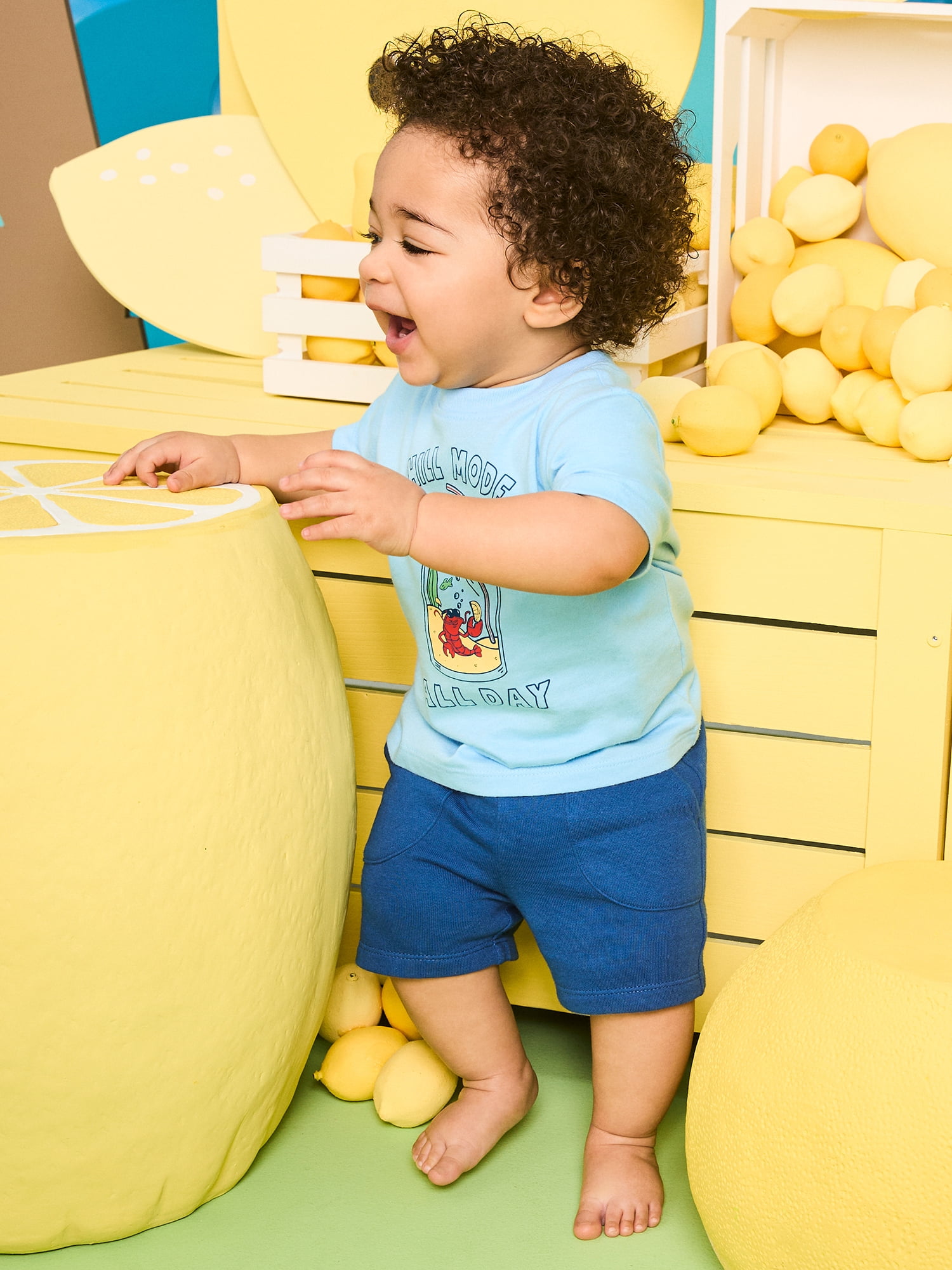 Garanimals Newborn, Baby & Toddler Boy Cotton French Terry Pull-On Shorts, 3-Pack, Sizes 0-6T