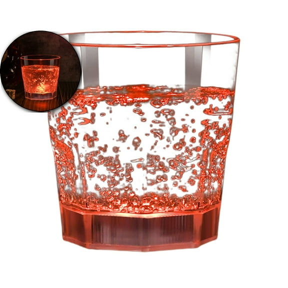 VQPeo 12 oz LED Light Up Drinking Glasses, Glow Tumbler(Orange)
