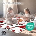 thumbnail image 4 of ODIKA 4'x6' Machine Washable Non-Slip Area Rug, Nordic Snowflake Medley with Festive Fir Motif and Winter Holly Accents High Traffic Rug with Pad, Red, 611420, 4 of 8