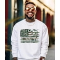 thumbnail image 2 of Fishing Flag Sweatshirt for Men Outdoor USA Flag Fishing Pullover for Fisherman White Sweatshirt Adult X-Large, 2 of 4