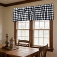 thumbnail image 1 of Vacemry Cottage Window Valance, Solid Color Polyester Rod Pocket Valance For Kitchen Living Room Bedroom Nursery, Black Red Curtain Decor For Window Sill Doorway Archway, 1 of 6