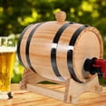 thumbnail image 4 of TEHAUX 1 Set Wood Barrel for Aging Barrels Light Brown Dispensing Family Users Restaurant Use, 4 of 6