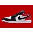 thumbnail image 2 of N I-K-E A i r-Jor-dan 1 Low Black Toe White Black Red IB8971-106 Men's Shoes NEW, 2 of 6