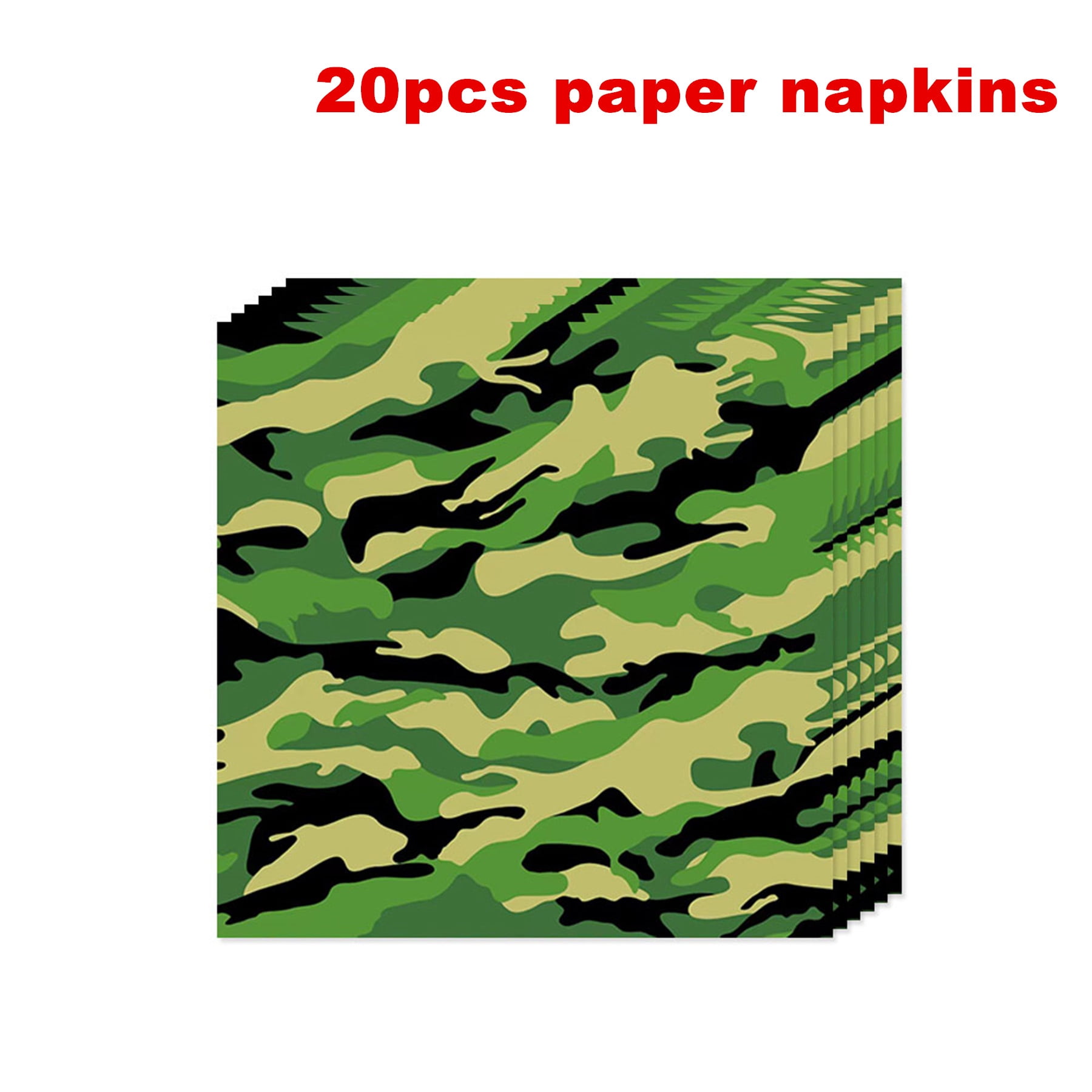 162Pcs Camouflage Party Decorations Tableware, Camo Camouflage Themed Party Supplies, Plate, Cup, Napkin, Banner, Tablecloth, Cutlery, Hunting Army Military Theme Birthday Decorations, Serve 20 Guest