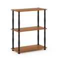 thumbnail image 1 of Furinno Turn-N-Tube 3-Tier Compact Multipurpose Shelf Display Rack with Classic Tube, Light Cherry/Black, 1 of 5