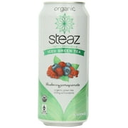 (12 Pack)Steaz Lightly Sweetened Green Tea - Blueberry Pomegranate, 16 fl oz.