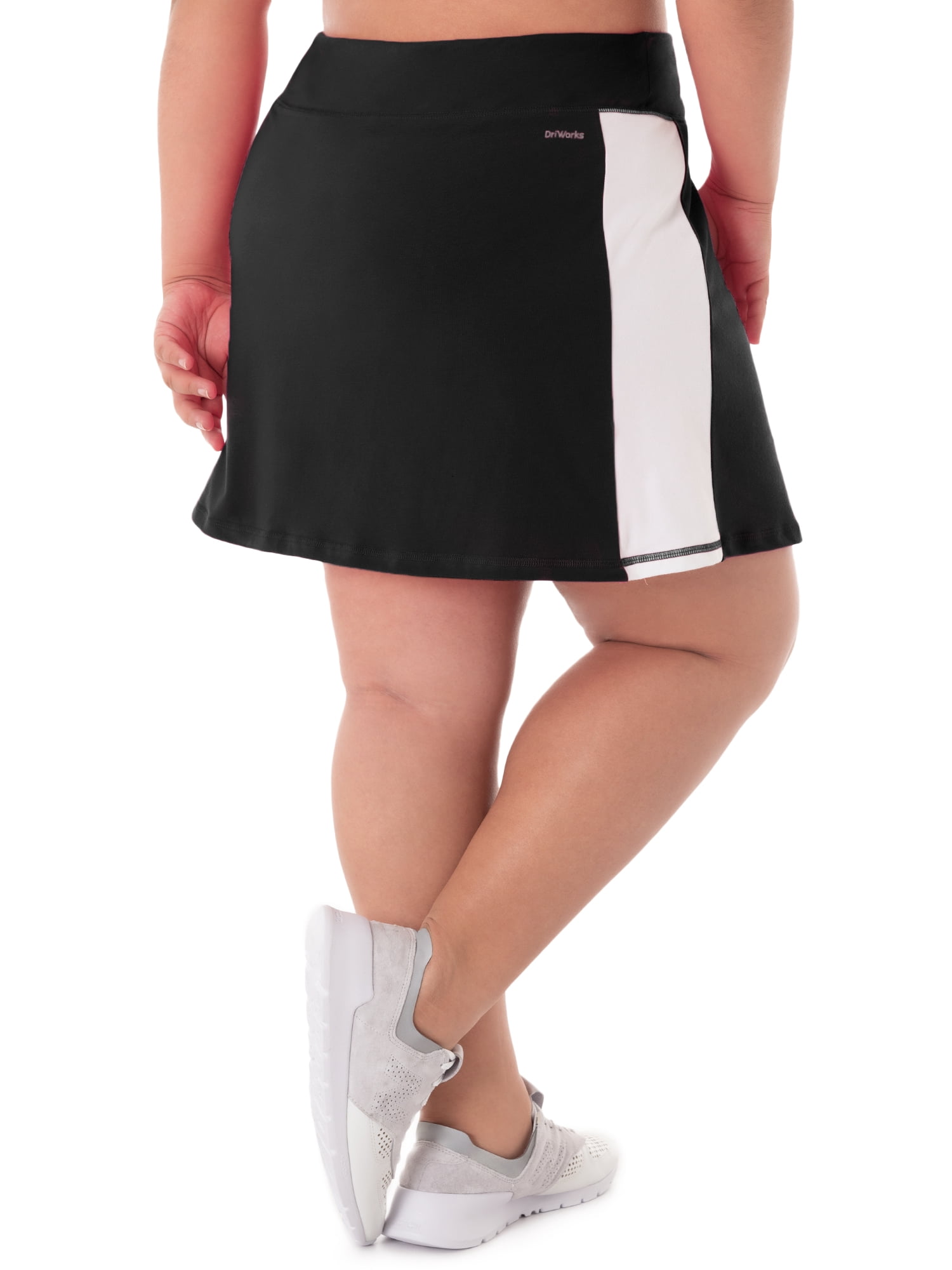Athletic Works Women's Plus Size Cotton 19" Varsity Stripe Skort