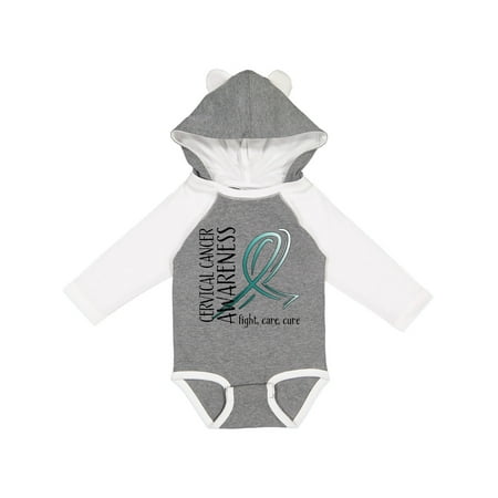 

Inktastic Cervical Cancer Awareness- Fight Care Cure Gift Baby Boy or Baby Girl Long Sleeve Bodysuit