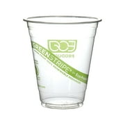 Eco-Products, ECOEPCC12GSPK, Green Stripe Cold Cups, 50/Pack, Clear, Green, 12 fl oz