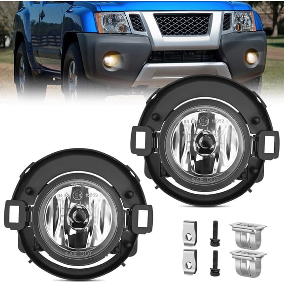 Nilight Fog Light Assembly Compatible with 2010 2011 2012 2013 2014 2015 2016 2017 2018 2019 Nissan Frontier 2005-2015 Nissan Xterra Bumper Driving Lamps Driver and Passenger Side