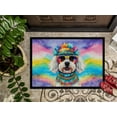 thumbnail image 4 of Carolines Treasures DAC2464MAT 0.15 x 18 x 27 in. Bichon Frise Hippie Dawg Doormat, 4 of 6