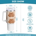 thumbnail image 3 of 40 Oz Car Handle Water Bottle Water Cup Water Bottle Water Jug Coffee Cup Travel Water Bottle Capibara Cute, 3 of 8