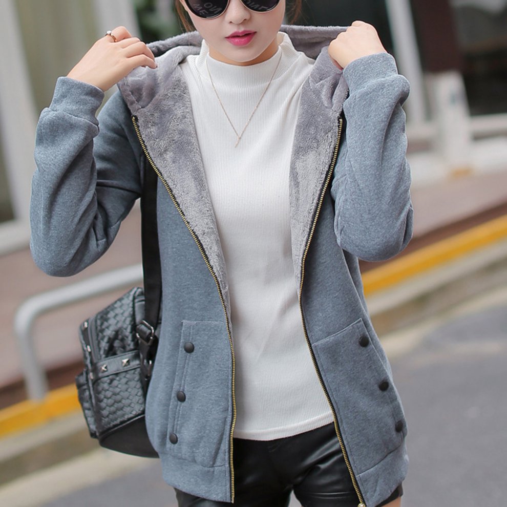 Hooded Long Sleeve Cardigan Fashion 