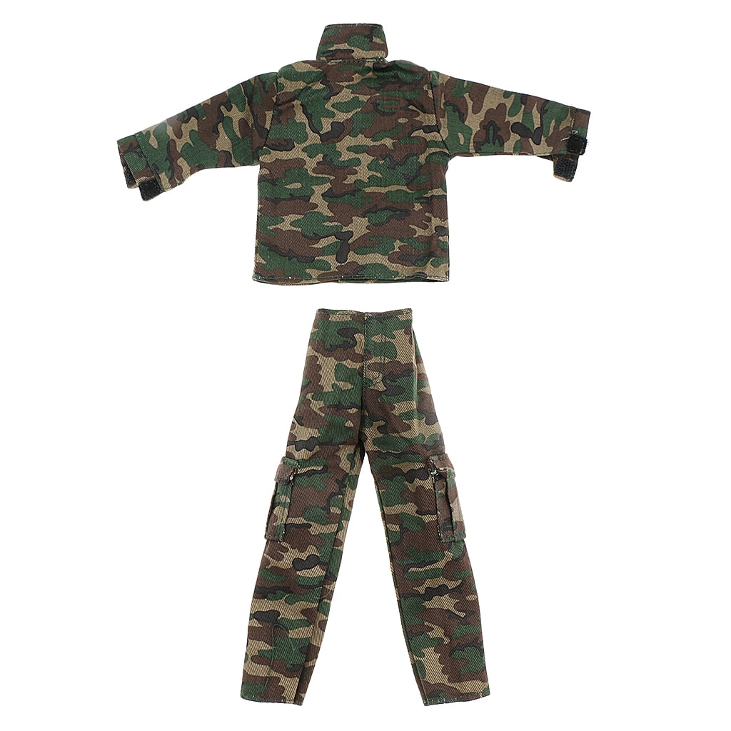1/6 Male Camouflage Uniform Combat Clothes Pant Model Fit 12'' Solider Figure 