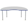 thumbnail image 3 of ECR4Kids 48in x 72in Kidney Everyday T-Mold Adjustable Activity Table Grey/Blue/Silver - Super Leg, 3 of 7