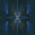 thumbnail image 1 of Ahgly Company Machine Washable Indoor Square Transitional Blue Jay Blue Area Rugs, 6' Square, 1 of 7
