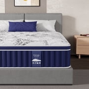 FOLVUTY Queen Mattress 14 inch Hybrid Mattress Cooling Gel Memory Foam Mattress with Chill-Touch Fabric Top in a Box,Pressure Relief,CertiPUR-US