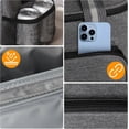 thumbnail image 4 of 15L Lunch Cooler Bag, Soft Insulated Cooler Bag for Women Men Children, Lunch Bag for Office, School, Picnic, Gray, 4 of 5