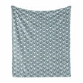 thumbnail image 1 of Abstract Soft Flannel Fleece Throw Blanket, Contemporary Geometric Pattern with Rhombuses, Cozy Plush for Indoor and Outdoor Use, 50" x 60", Blue Grey Multicolor, by Ambesonne, 1 of 5