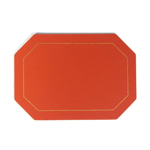 HmNPlay Washable PU Leather Placemats Set, Heat Resistant and Anti-Slip Table Mats, Elegant Dining Table Pads for Heat Protection, Stain Resistant, Dishwasher Safe, Modern Kitchen and Restaurant Use