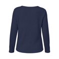 thumbnail image 4 of Mityle Women's Henley T-Shirts Trendy Casual Ribbed Tops Women Long Sleeve Loose Fit Tees, 4 of 4