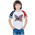 thumbnail image 6 of Gamivast My Orders at Walmart Girls 4Th Of July Usa Shirt Usa Flag Patriotic T-Shirt Independence Day Outfit for Kids White Purchase History for My Accounts, 6 of 7
