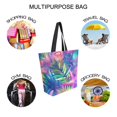 thumbnail image 7 of FORMRS Womens Canvas Tote Bag with Zipper Inner Pocket Shoulder Handbag, Colorful Starfish, 7 of 7