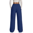 thumbnail image 4 of HKYNLAG Wide Leg Sweatpants Women Baggy High Waisted Drawstring Comfy Workout Sweat Pants Loose Casual Fall Winter Lounge Trousers with Pocket Dark Blue M, 4 of 6
