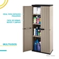 thumbnail image 4 of Armario Plastico Closet Bodega Contenedor Exterior Interior negro 6.49 pulg Pido Todo AG01BK, 4 of 7