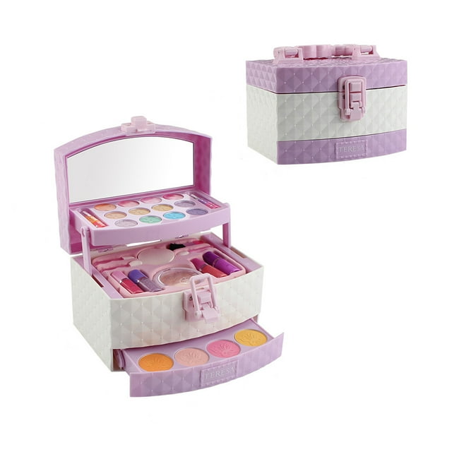 TFixol Girls Makeup Kit for Kids Washable Fashion Makeup Set Girls Play Cosmetics Set