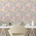 thumbnail image 2 of Ambesonne Floral Peel & Stick Wallpaper for Home, Peony Vintage Scenery Plot, 13"x72", Pale Mauve Yellow and Green, 2 of 5