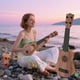 thumbnail image 5 of Ukelele de simulación directo de fábrica, guitarra de simulación para niños, puede tocar instrumentos musicales educativos de iluminación, juguetes musicales., 5 of 5