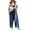 Dark Blue, variant on Women Loose Adjustable Strap Denim Bib Overall Jeans Distressed Wide Leg Baggy Overalls Jumpsuit