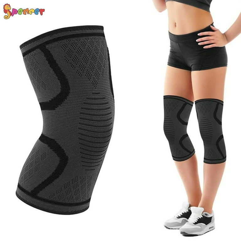Spencer 2Pcs Knee Brace Compression Sleeve Support Patella Arthritis Pain  Relief, Fitness, Sports, Joint Pain Relief and Injury Recovery Knee  PadsSize XL 