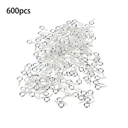 

600 Mini Screw Eye Pin Peg Jewelry Small Screw Eye Pins Eye pins Hooks Eyelets