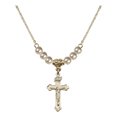 thumbnail image 1 of 18-Inch Hamilton Gold Plated Necklace with 4mm Faux-Pearl Beads and Crucifix Charm, 1 of 1