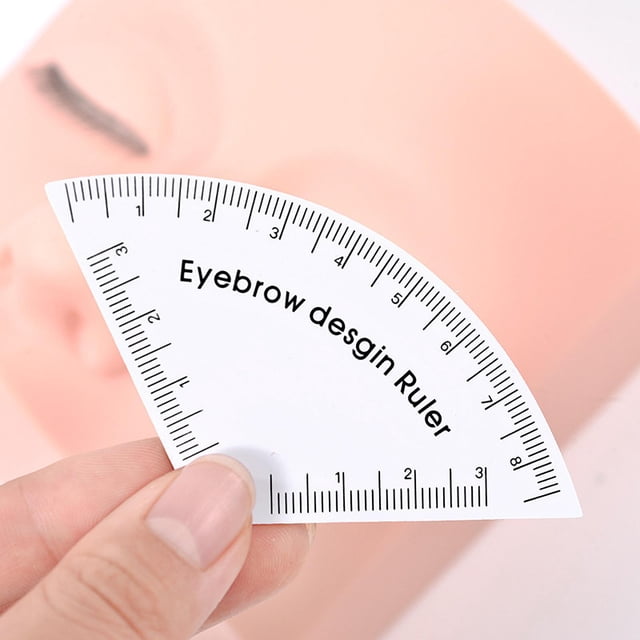 Plantilla de diseño de cejas, regla, herramienta para dar forma, resistente, versátil, fácil de usar, reutilizable, de bolsillo, para principiantes.