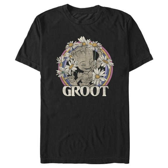Men's Guardians of the Galaxy Groot Springtime  Graphic Tee Black Medium